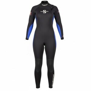 Scubapro 3mm Full Body Wetsuit Womens XL Black Blue Neoprene Diving Suit